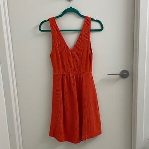 Maeve Vibrant Orange Mini Dress with Cutout Back